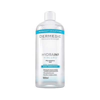 dermedic  eau micellaire hydrain3 hyaluro 500 ml