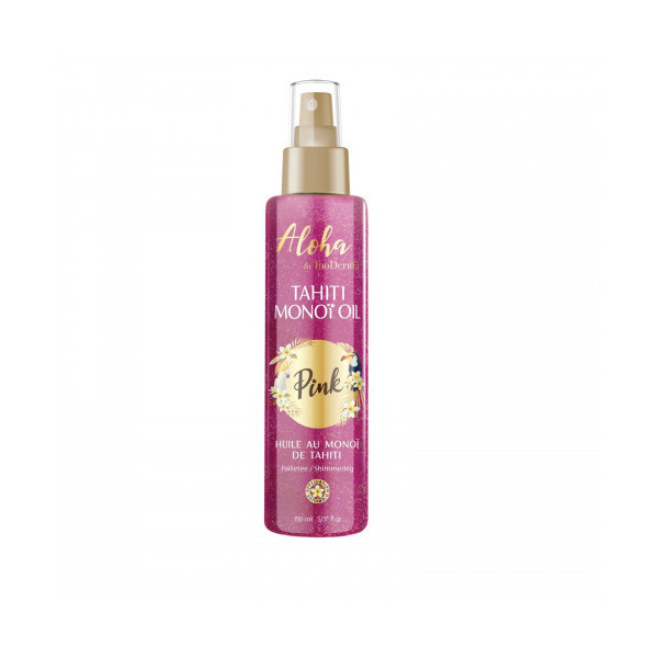 Inoderma Aloha Huile Au Monoi De Tahiti Pailletee Pink Spray 150Ml