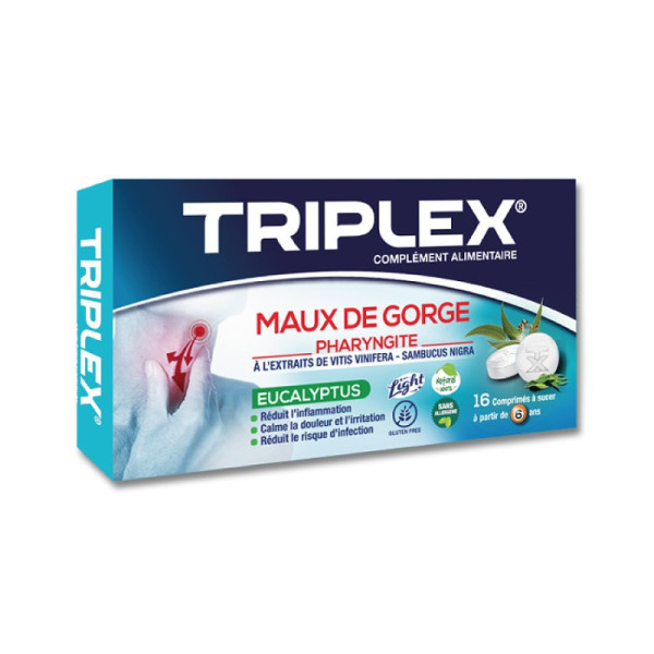 Triplex Maux De Gorge Eucalyptus, 16 Comprimés