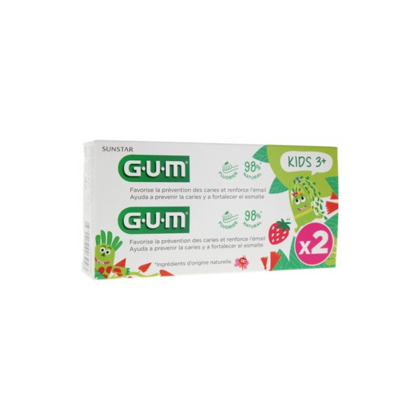 Gum Kids Dentifrice Fluoré 3 Ans Et + Lot De 2