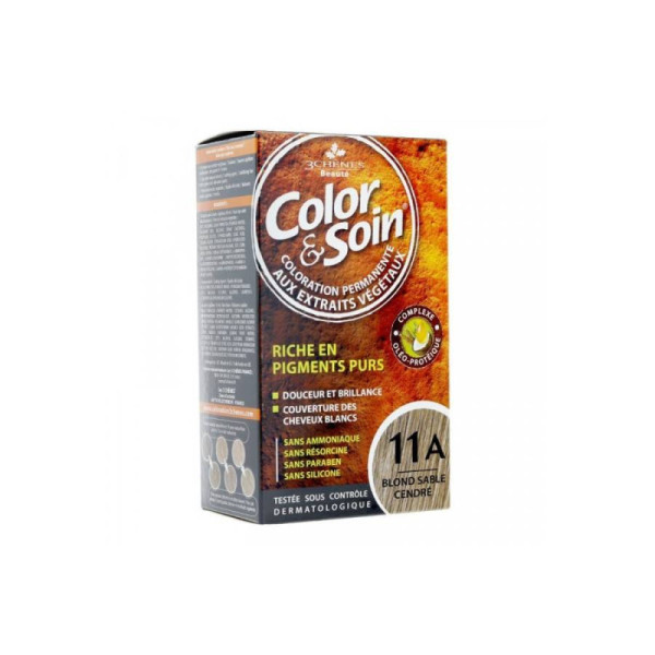 3 Chenes Color & Soin Cendré 11A Blond Sable Cendré