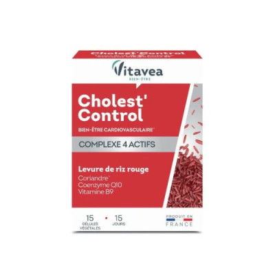Vitavea Cholest Control Levure De Riz Rouge 15 Gelules