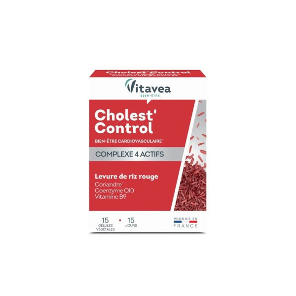 Vitavea Cholest Control Levure De Riz Rouge 15 Gelules