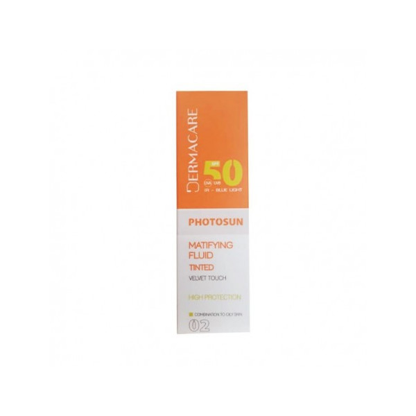Dermacare Photosun 02 Fluide Matifiante Teinte Beige Naturel Spf 50+