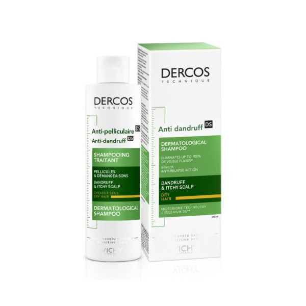 Vichy Dercos Anti-Pelliculaire Shampooing Traitant Cheveux Secs 200Ml
