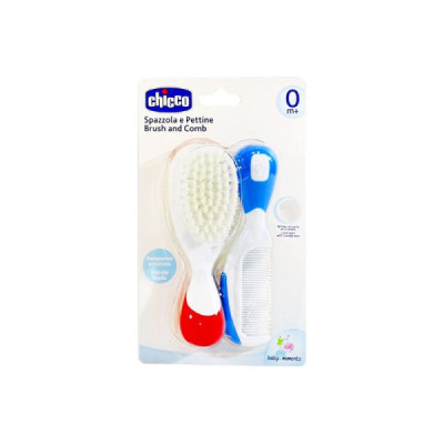 Chicco Brosse Et Peigne, Rouge Et Bleu Chicco Brosse Et Peigne, Rouge Et Bleu