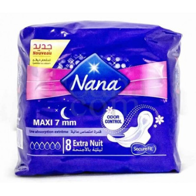 Nana Serviette Maxi Extra Nuit 8 Pièces Nana Serviette Maxi Extra Nuit 8 Pièces