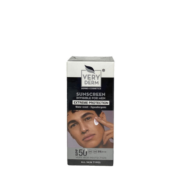 Very Derm - Ecran solaire SPF50+ invisible pour homme - 50ml