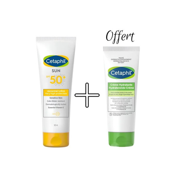 cetaphil pack ecran 50 ml +creme hydratante 50g